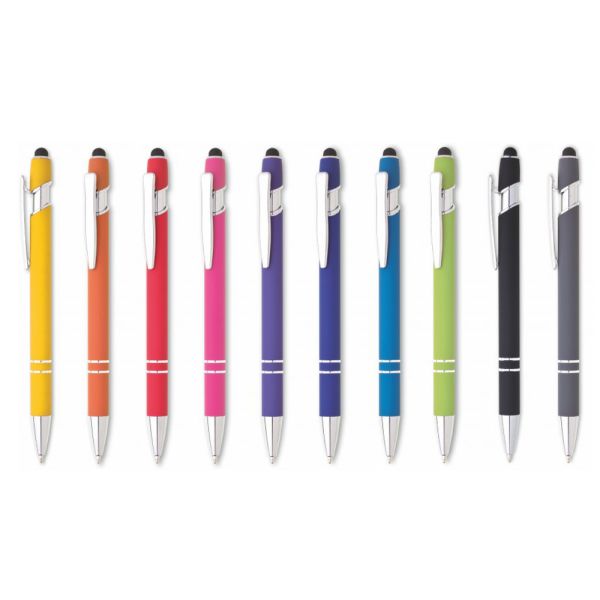 Guľôčkové kovové pero NATIO SOFT mix 10 farieb (cena je za 1 ks)