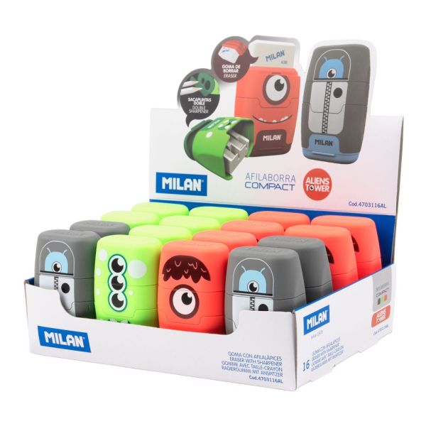 Guma + dvojité strúhadlo MILAN - Aliens series