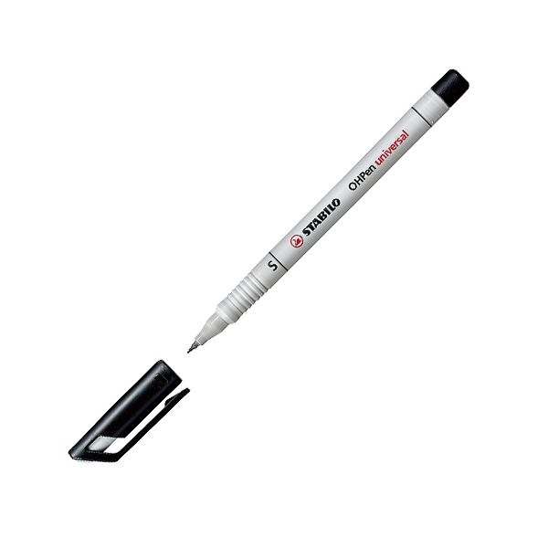Nepermanentný popisovač, 0,4 mm, STABILO OHPen S universal, čierny