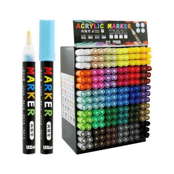 Prezentačný stojan Popisovač M&G Acrylic Marker 2 mm akrylový, 30 farieb x 6 ks