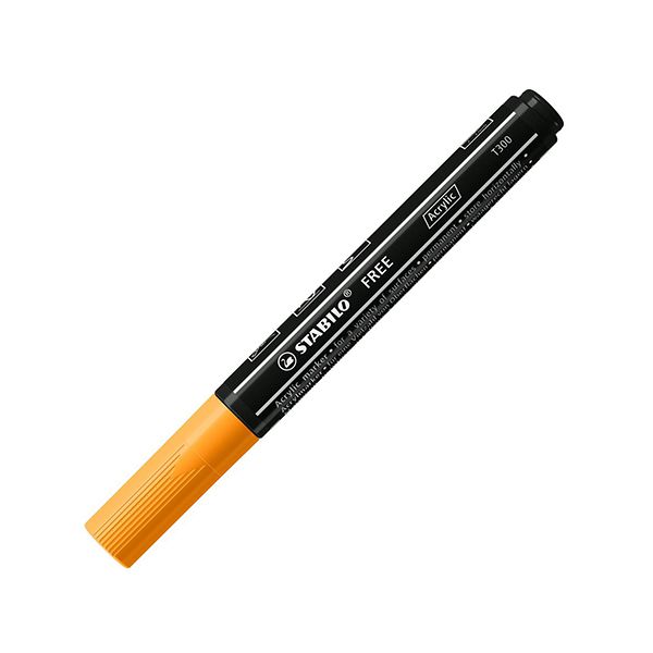 Akrylový popisovač STABILO FREE Acrylic T300 Okrúhly hrot 2-3 mm - oranžový