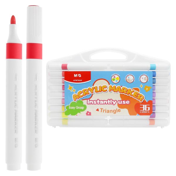 Popisovač trojhranný M&G Acrylic Marker - 36 farieb