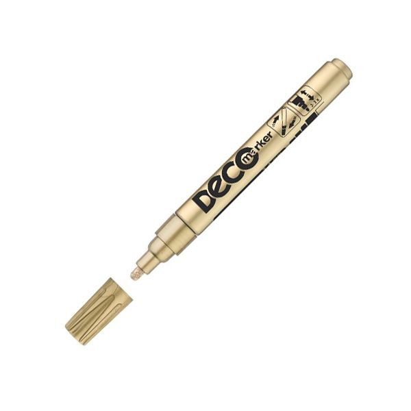 Lakový popisovač, 2-4 mm, ICO "Decomarker", zlatý