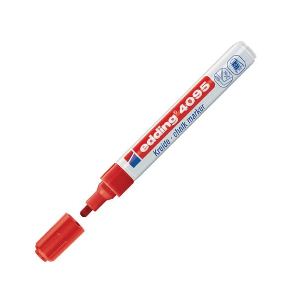 Kriedový popisovač edding 4095 červený 