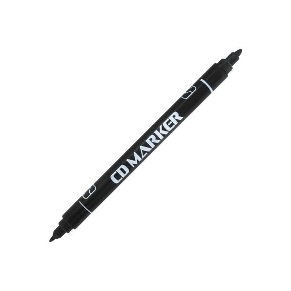 Popisovač CD MARKER obojstranný - čierny