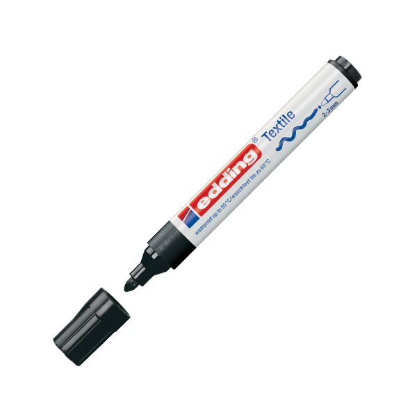 Popisovač na textil "4500", kužeľový hrot, čierny