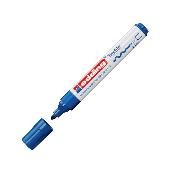 Popisovač na textil "4500", kužeľový hrot, modrý