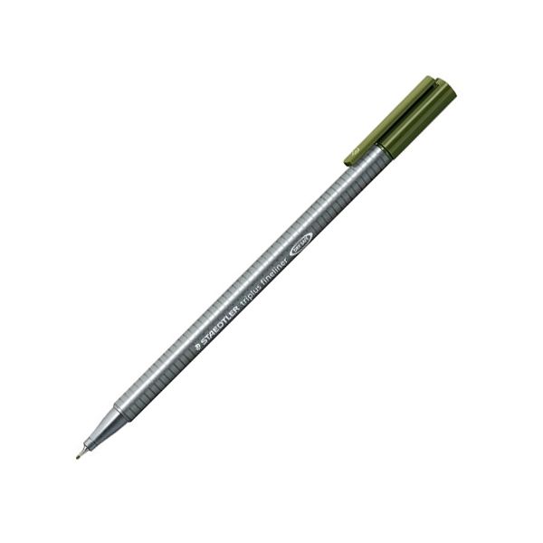 Liner, 0,3 mm, STAEDTLER "Triplus", olivovo zelený