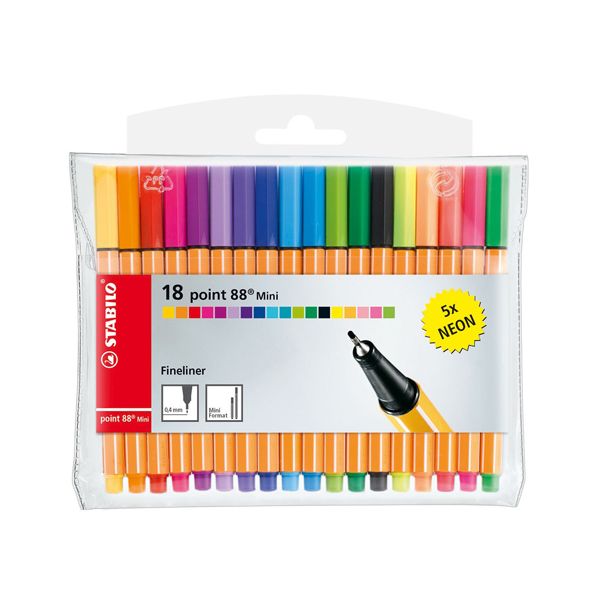 Liner STABILO point 88 mini sada 18 ks