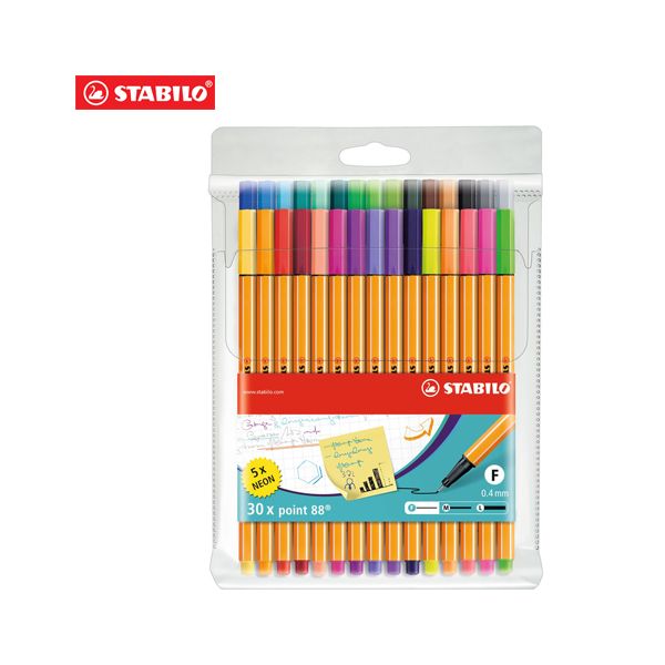 Liner - STABILO point 88 - 30 ks balenie + 5 ks Neon