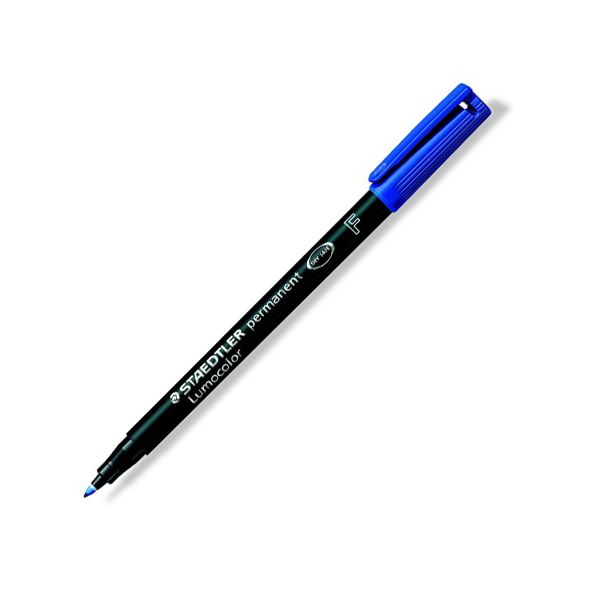 Permanentný popisovač, OHP, 0,6 mm, STAEDTLER "318 F", modrý