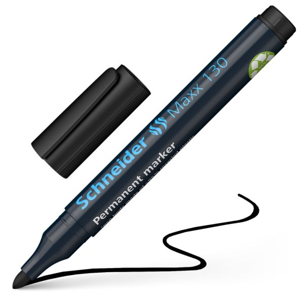 Permanentný popisovač SCHNEIDER "Maxx 130, 1-3 mm, kuželový hrot, čierny