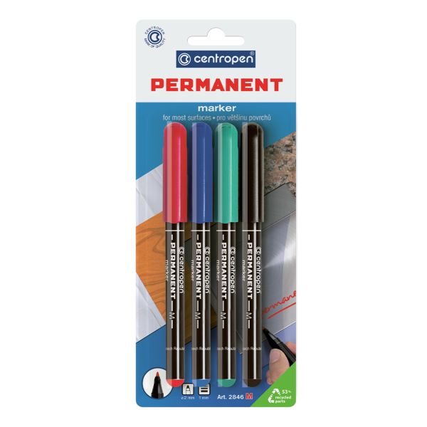 Popisovač CENTROPEN 2846 - sada 4ks blister 1,0 mm