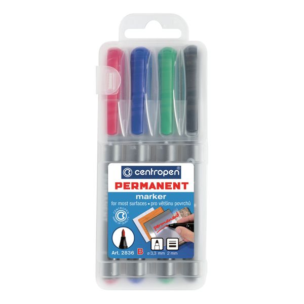 Popisovač CENTROPEN 2836 - 2,0 mm/sada 4 ks