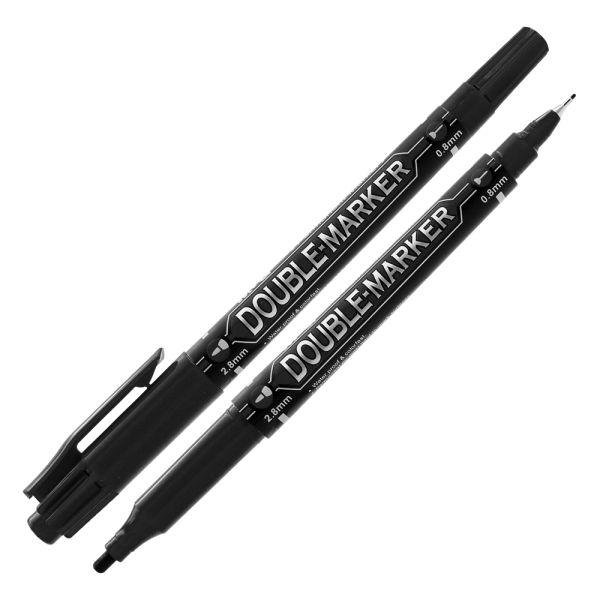 Permanentný popisovač M&G obojstranný 0,8 /2,8 mm - čierny