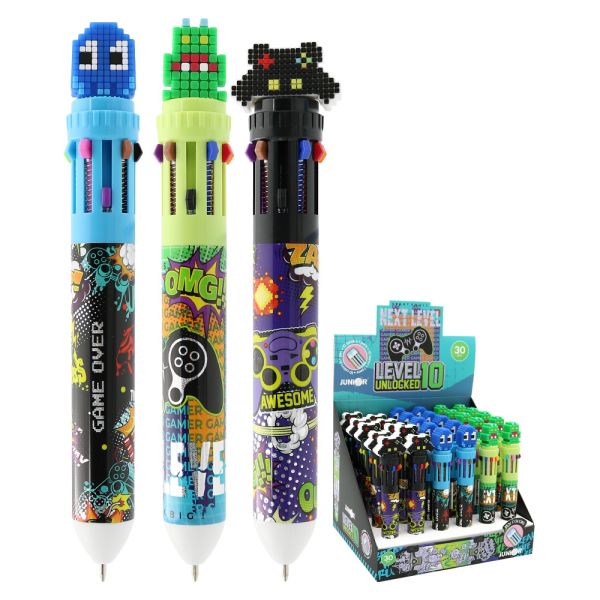 Pero guľôčkové 10-farebné JUNIOR Level Unlocked 10 (mix /cena 1ks)