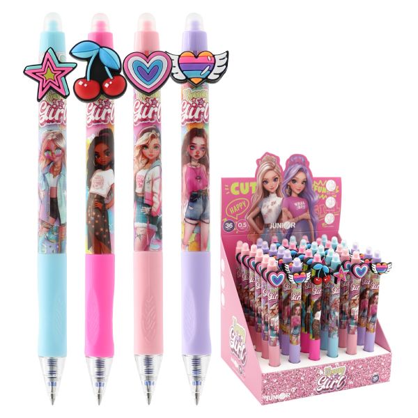 Pero gélové /gumovacie JUNIOR Honey Girl 0,5 mm - modrá náplň