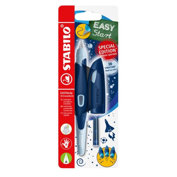 Plniace pero pre pravákov s hrotom pre začiatočníkov A - STABILO EASYbirdy Ergo - modré