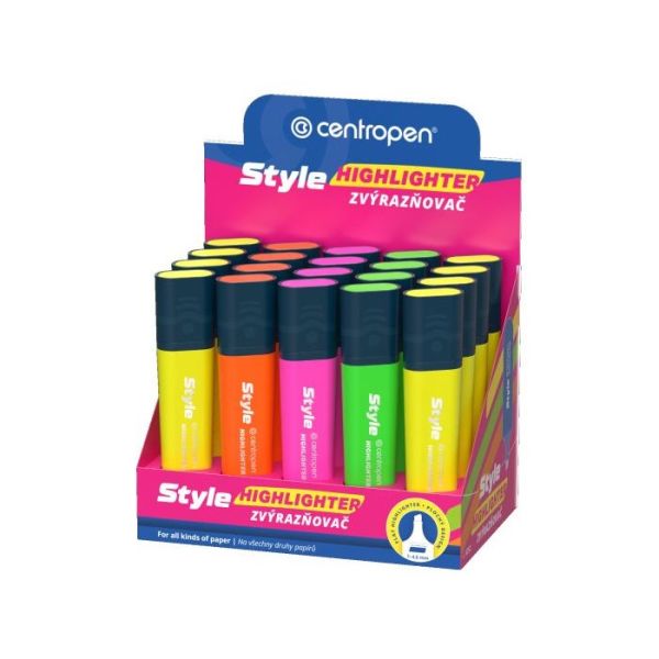 Zvýrazňovač Centropen STYLE žltý 