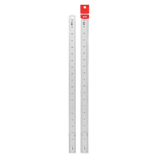 Pravítko M&G 50 cm, dvojitá stupnica, aluminium