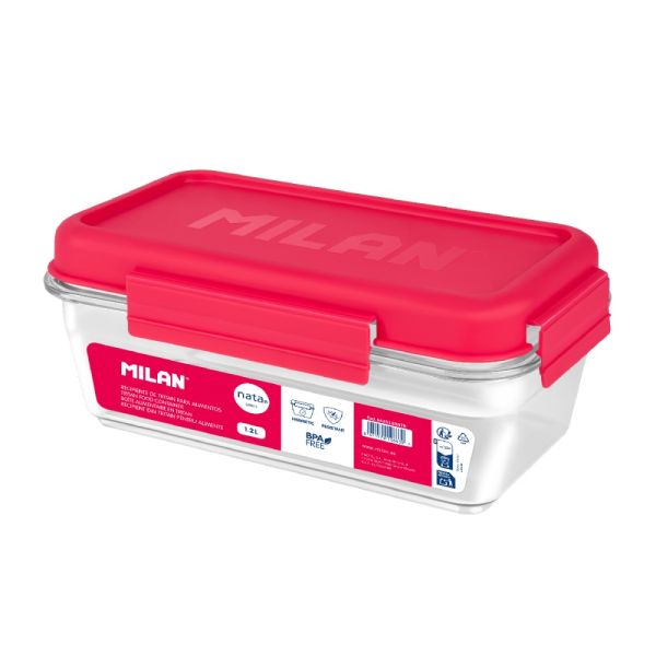Box na potraviny MILAN 1,2 L Tritan - ružový