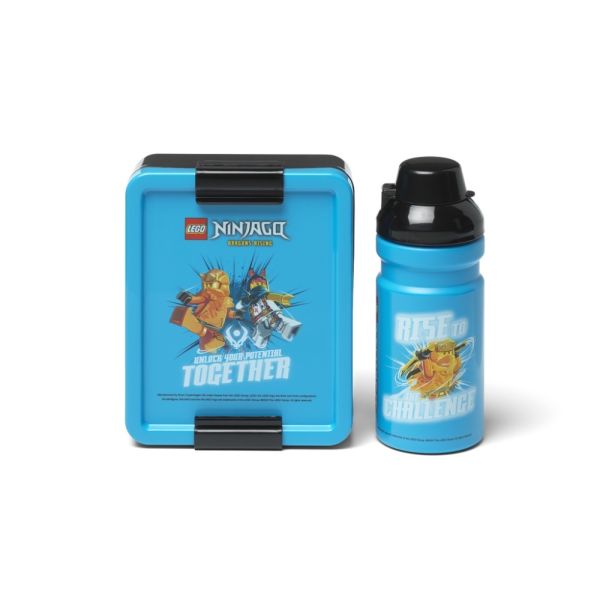 LEGO Ninjago desiatový set (fľaša a box) - modrá