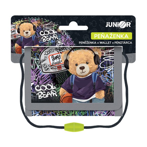 Detská textilná peňaženka JUNIOR S8 - Cool Bear