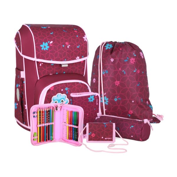 Školská taška - 6-dielny set COSMO - Flower