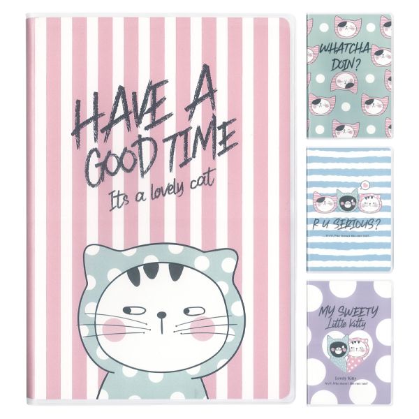 Zošit linajkový A5 / 72 listový M&G s PVC obalom So Many Cats Pastel (4 dizajny)