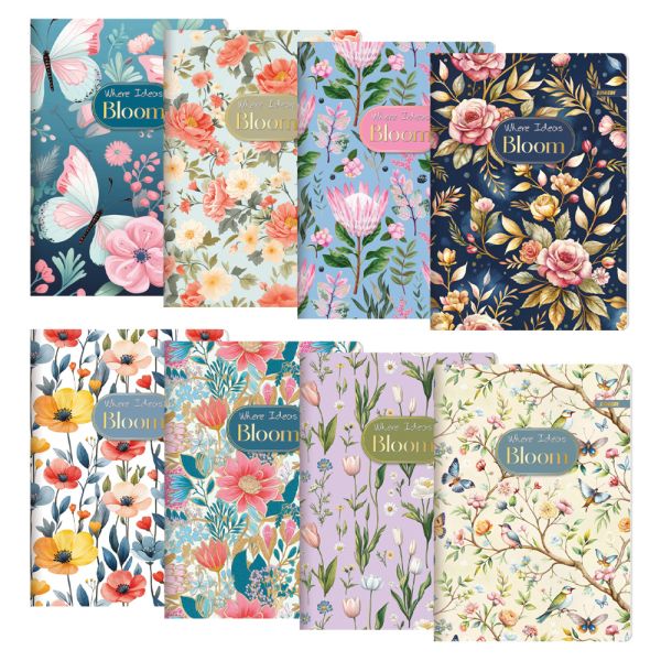 Zošit A5, linajkový 544, 40 listový, Exclusive "Bloom"