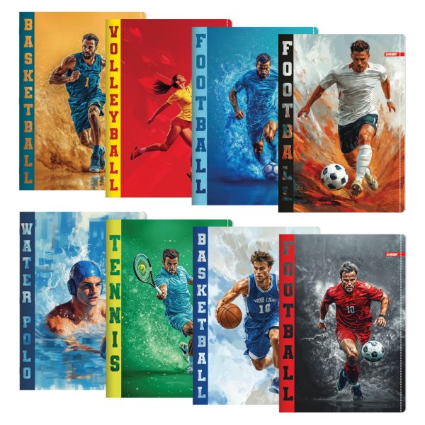 Zošit A5, linajkový 544, 40 listový, Exclusive "Sport"