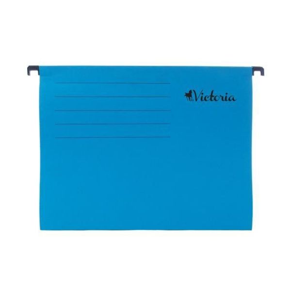 Závesné zakladacie dosky, kartónové, A4, VICTORIA OFFICE, modré 5ks