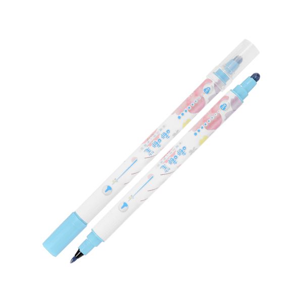 Obojstranný popisovač M&G v pere Sakura - Pastel, svetlo-modrý