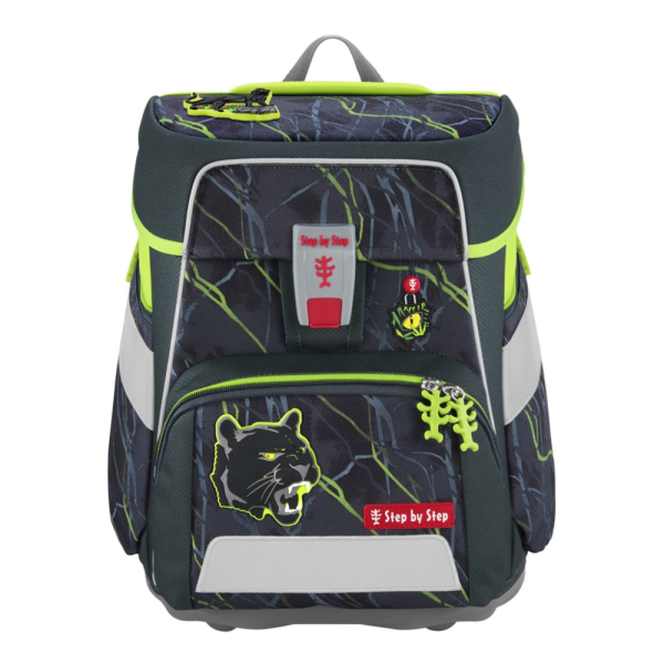 Školská aktovka SPACE pre prváčikov - 5-dielny set, Step by Step Danger Cat Chiko, certifi