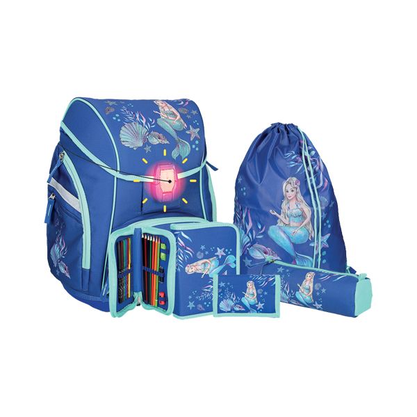 Školská taška - 5-dielny set, PRO LIGHT Mermaid, LED