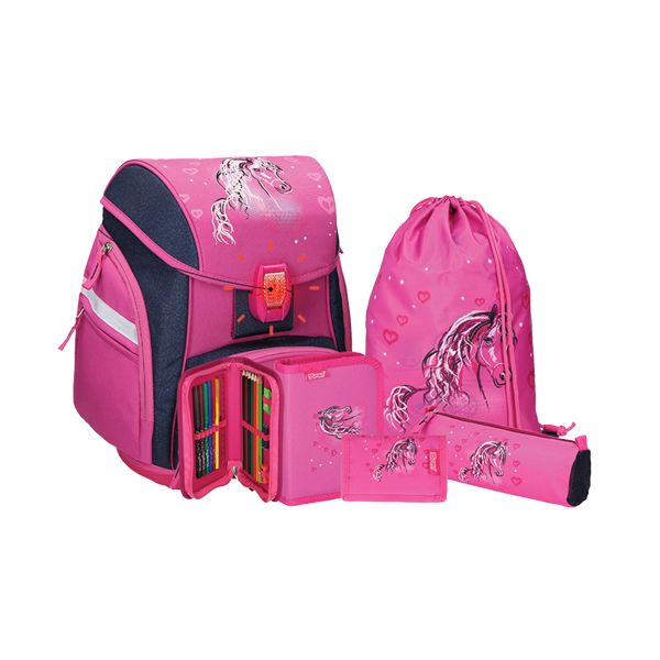 Školská taška - 5-dielny set, PRO LIGHT Horse, LED