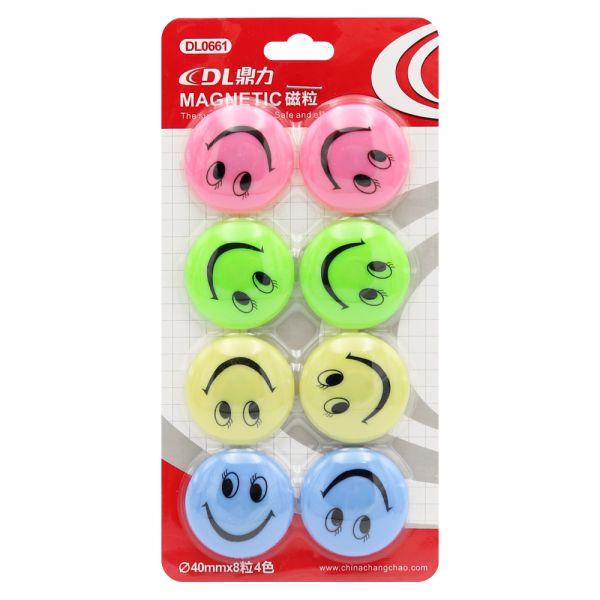 Magnetky smajlíci 40 mm (sada 8 ks)