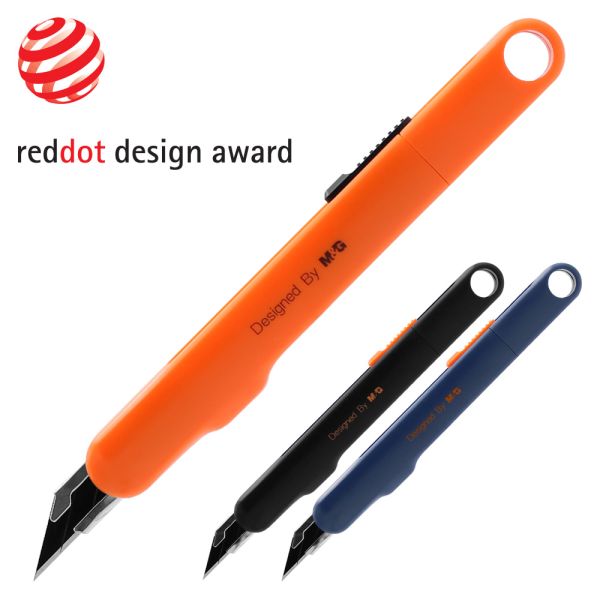 Nôž orezávací M&G 9 mm, čierna čepeľ 30° (3 farby)