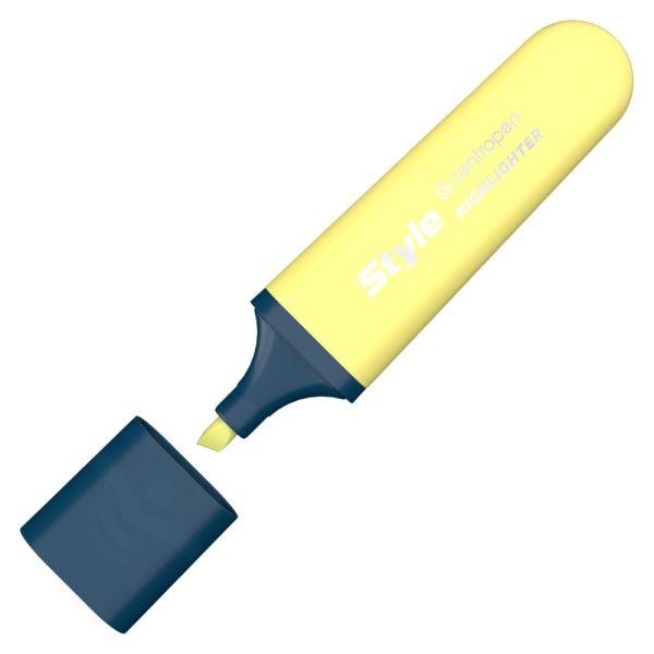 Zvýrazňovač CENTROPEN 6252 Style Pastel (klinový hrot 1-4,6 mm) - žltá