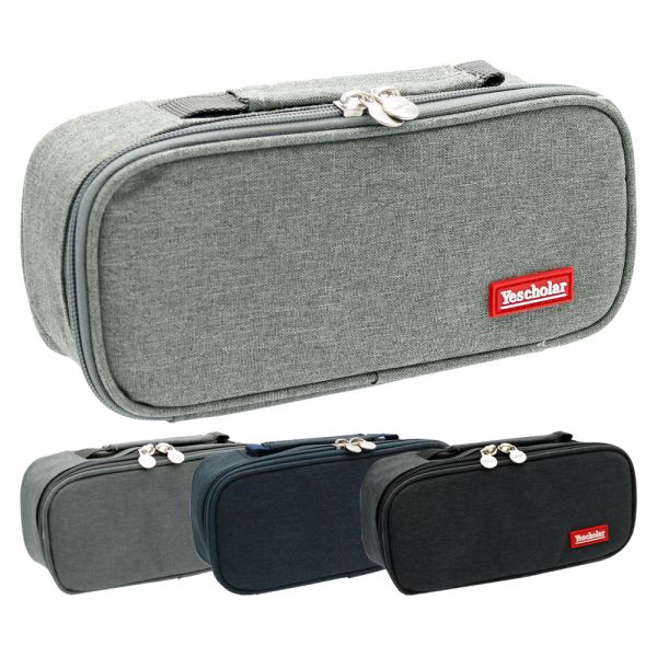 Puzdro na písacie potreby Yescholar s rukoväťou, prázdne (mix 4 farieb)