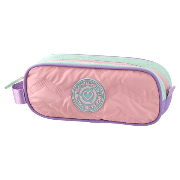 Puzdro na perá, prázdne - Pastel quilt