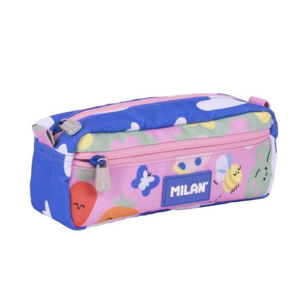 Obdĺžnikový peračník 2-zipsový MILAN séria Green & Grow