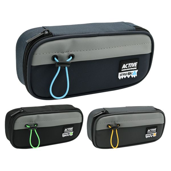 Puzdro na perá 1-zipsové s chlopňou, prázdne - Active (mix)