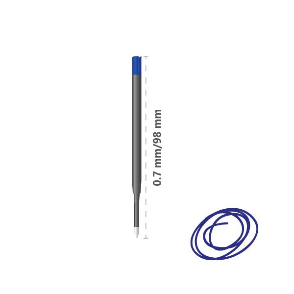 Náplň guľôčková CRESCO Non Stop/4441 0,7 mm - modrá, bal. 20 ks