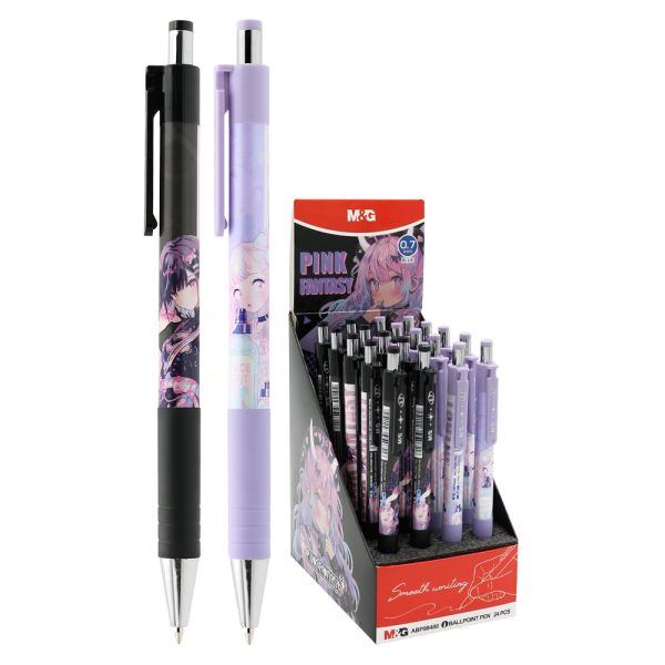 Pero guľôčkové M&G Pink Fantasy 0,7 mm (2 dizajny) modrá náplň