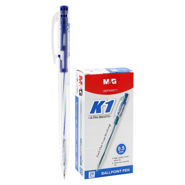 Pero guľôčkové M&G K1 (0,5 mm) - modrá náplň