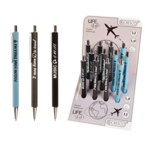 Pero guľôčkové "Life Style", modrá náplň