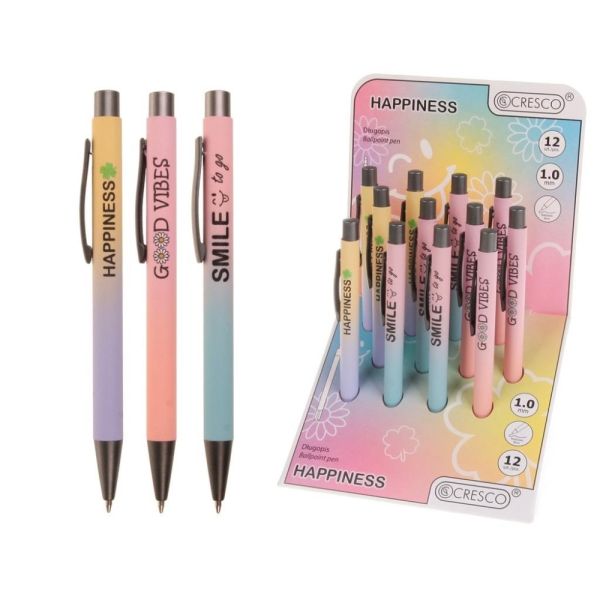 Pero guľôčkové "Happiness", modrá náplň