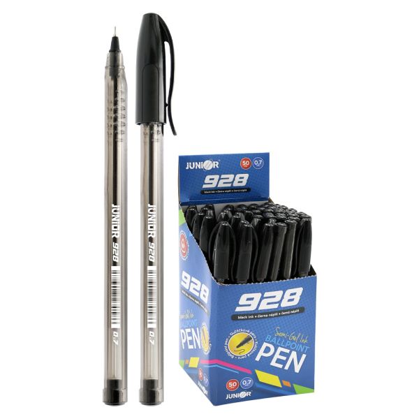 Pero guľôčkové Semi-Gel 928 0,7 mm - čierna náplň
