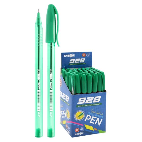 Pero guľôčkové Semi-Gel 928 0,7 mm - zelená náplň